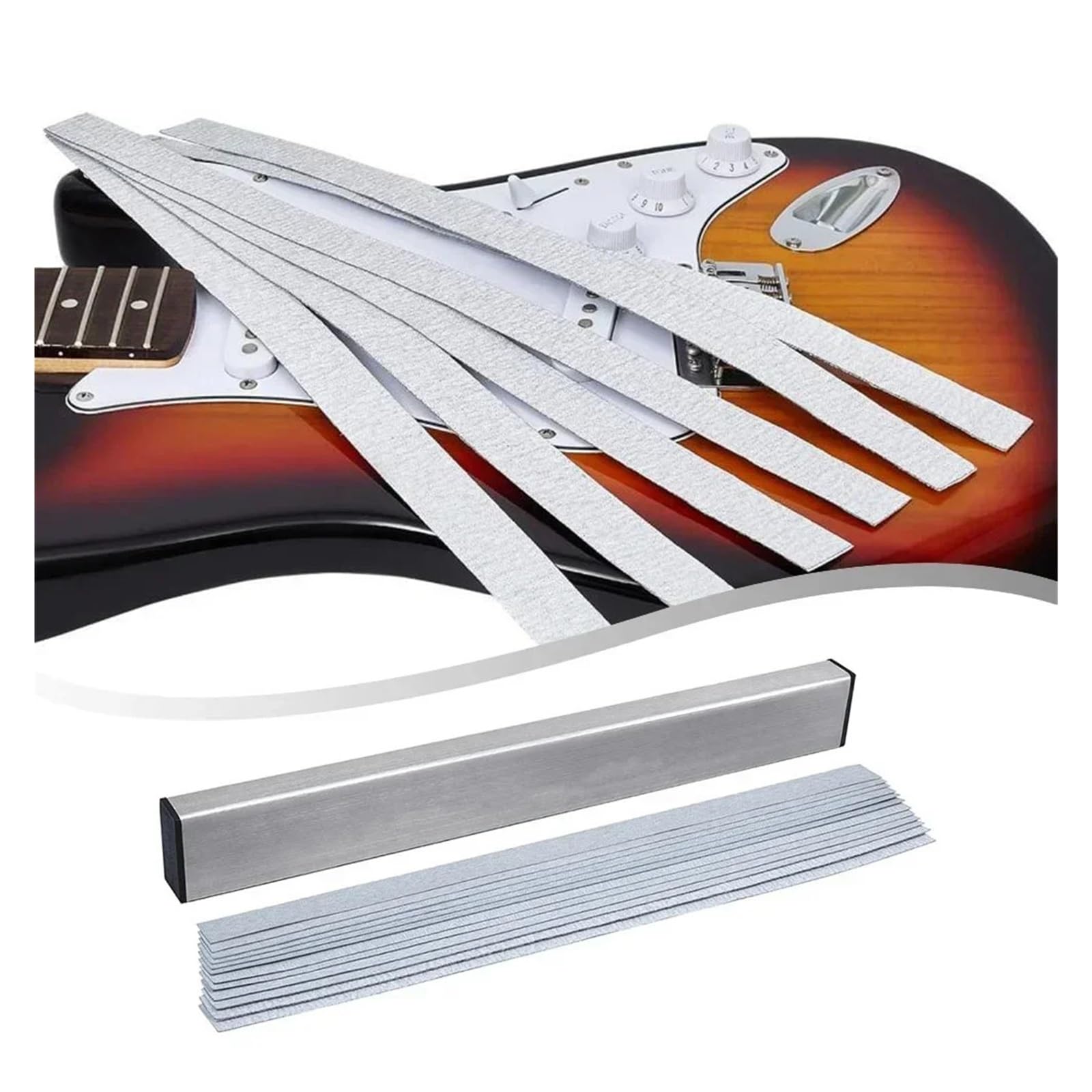 Light Fret Bar Six Grit Neck Leveler