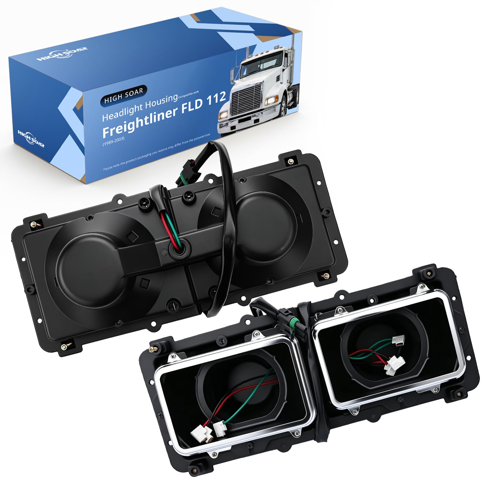 パンツ HEADLIGHT SAFE DEPOSIT 34-32 Headlight Housing Base for 1989-2003 Freightliner FLD 112 120 Semi