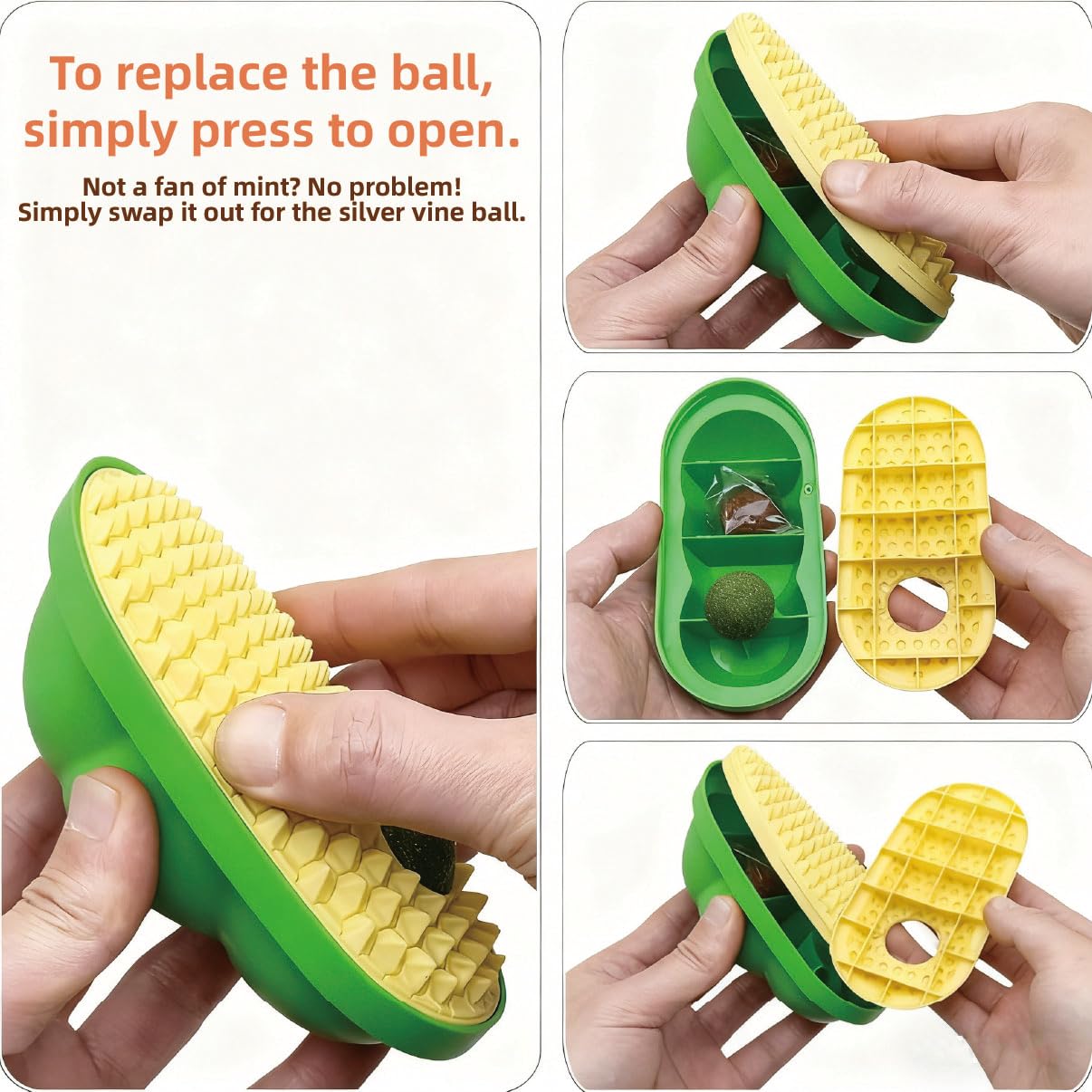 【2-Pack】Wall-Mounted Catnip Grooming Massager - Self-Grooming Corner Brush for Cats to Lick, Scratch, and Massage Cheeks with Catnip, for Indoor Cats - image 4