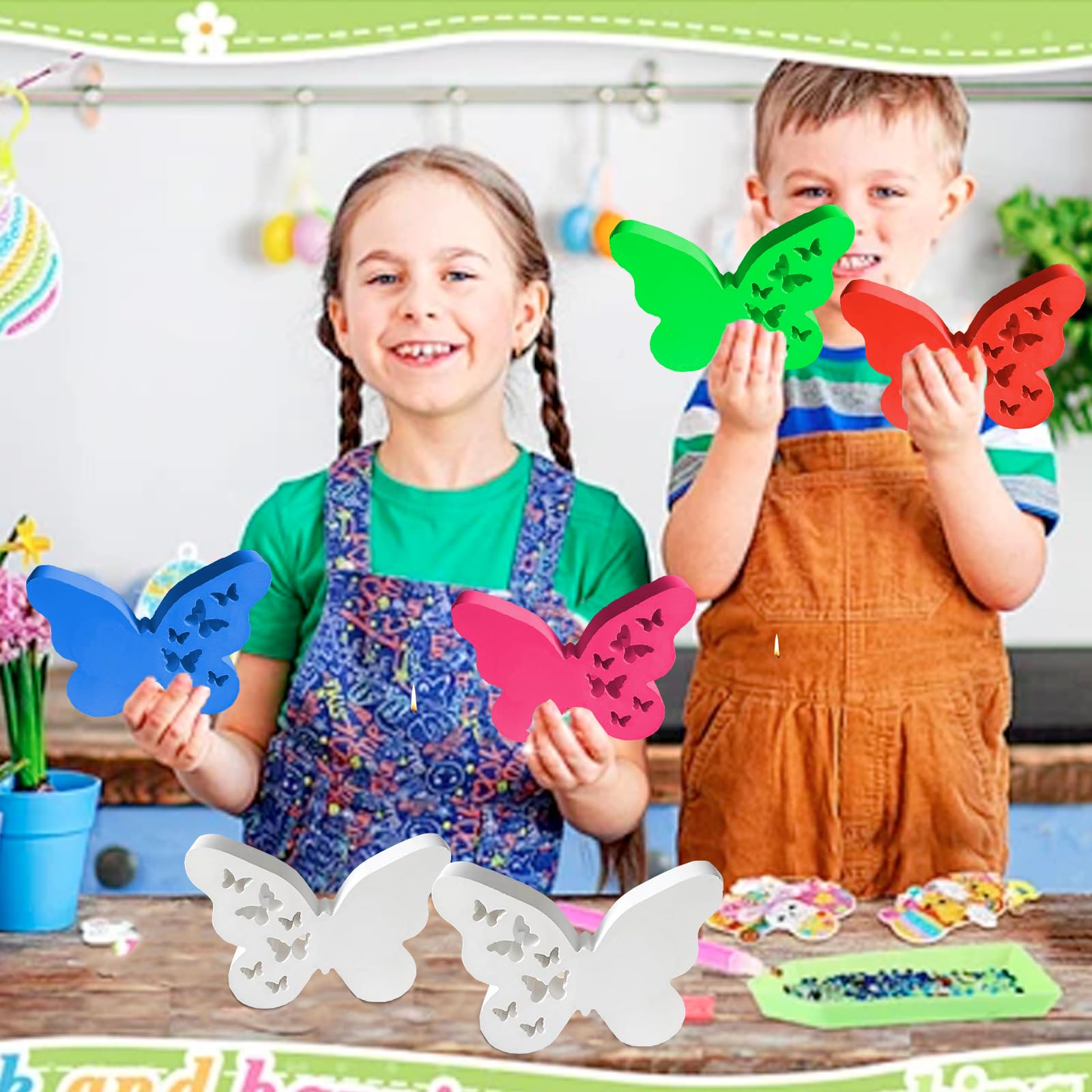 Stampi Silicone A Farfalla 2 Pezzi - Per Candele, Saponi, Resina, 12x9cm, Fai Da Te - Foto 7