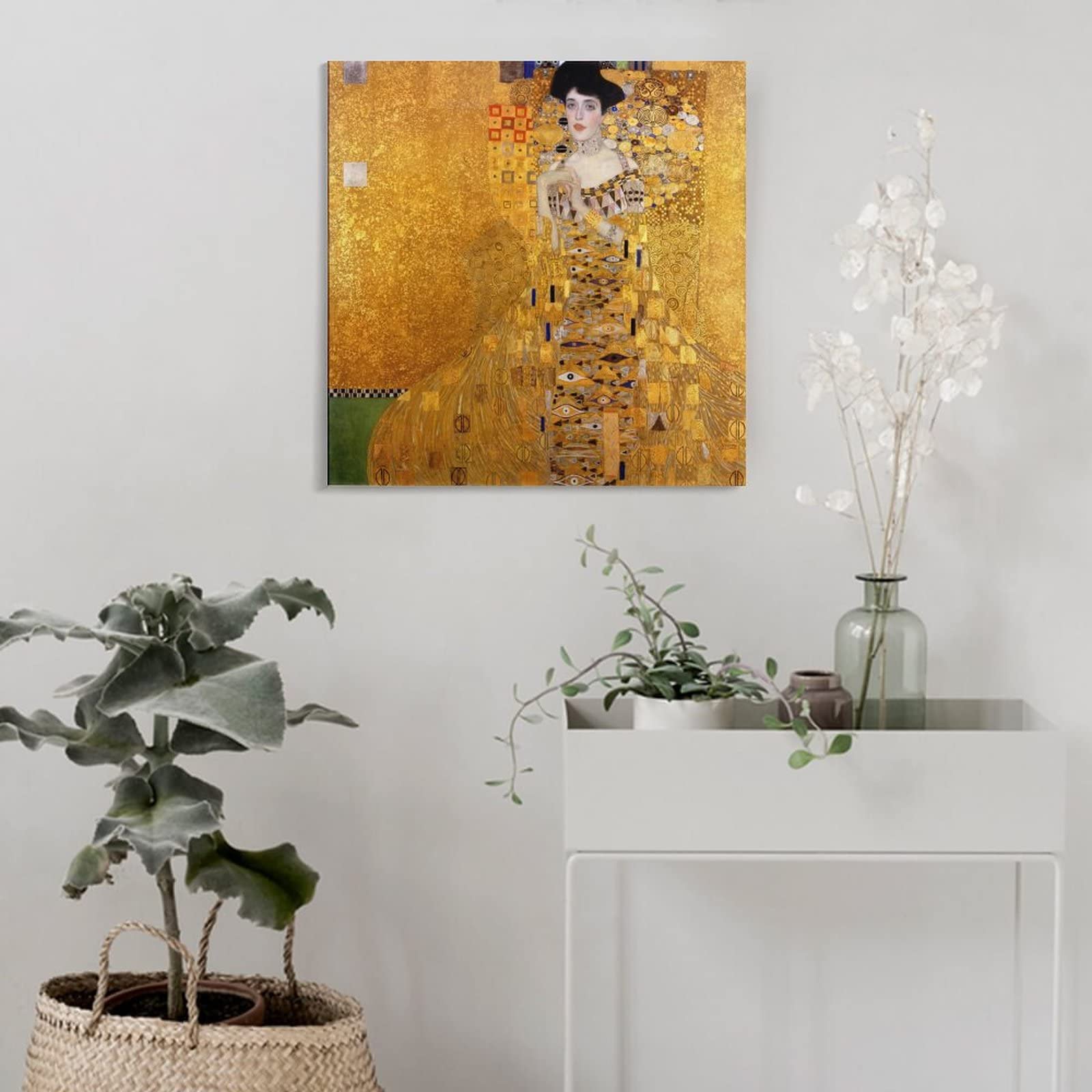 グスタフクリムト作画　絵画　バウアーの肖像　良質キャンバス　豪華　金箔使用額絵 アデレブロッハ - バウアーの肖像 【10号】 グスタフ・クリムト