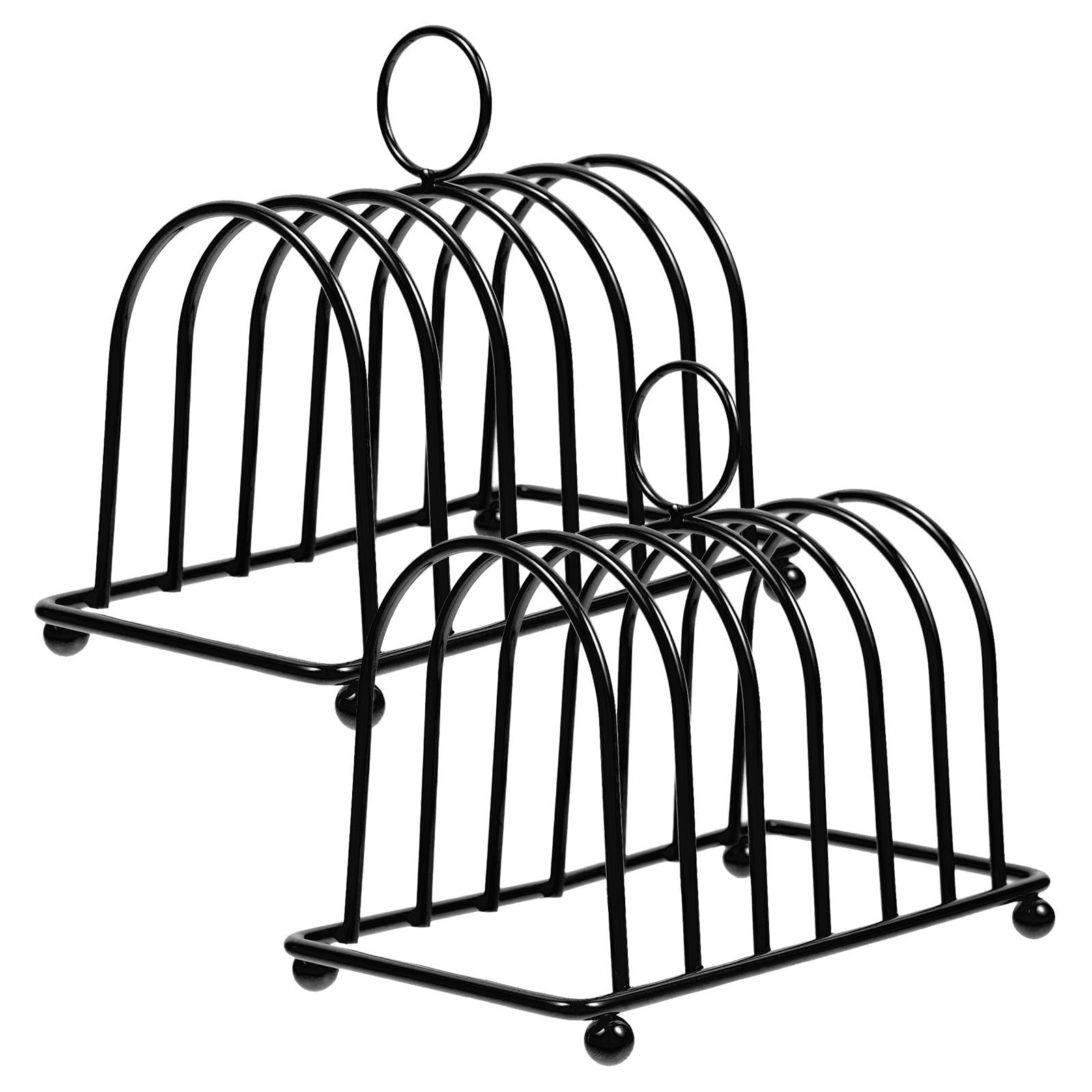 Soporte para tostadas de acero inoxidable para organizar tu encimera, pack de 2 fácil de limpiar