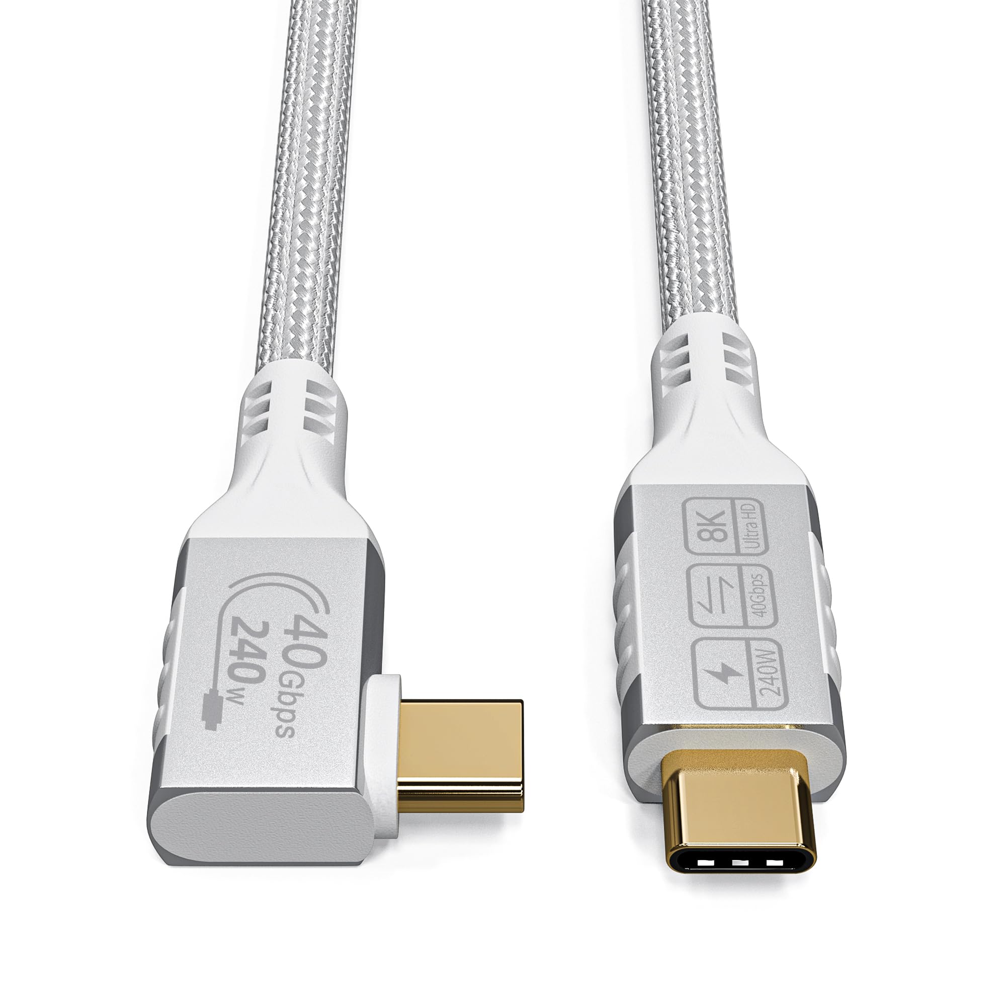 Cavo GiGimundo USB 4 Cavo Thunderbolt 4/3 USB-C Da 240W - Velocità 40 Gbps, Lunghezza 3,3-6,6 Piedi, Ricarica Veloce Cavo Dati Ad Alta Velocità