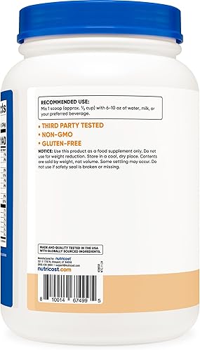 Vista 12 de Nutricost - Proteína aislada de suero de leche en polvo, sabor vainilla, 5 libras