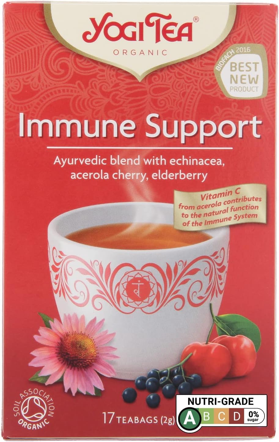 YOGI TEAImmune Support Organic Herbal Tea, 17 x 2gSoil AssociationSoil AssociationSoil Association