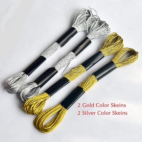 Miniatura 11 de LE PAON Hilo de bordado, 240 madejas, 100% algodón egipcio de fibra larga, hilos de punto de cruz, pulseras de la amistad, hilo dental mercerizado