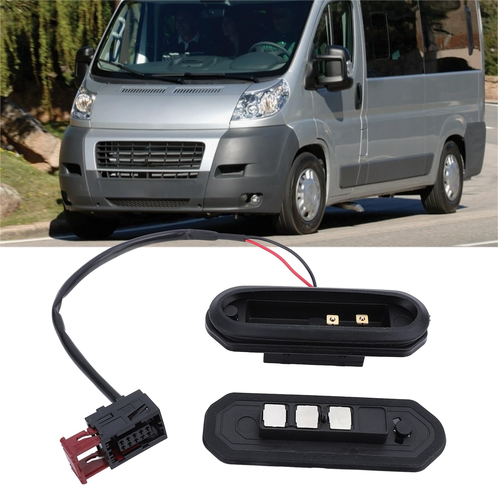 Interruptor de Contacto de Puerta Corredera 1348483080 2 Pines 3 Pines Reemplazo de Rendimiento Estable Ducato Jumper Material ABS Resistente