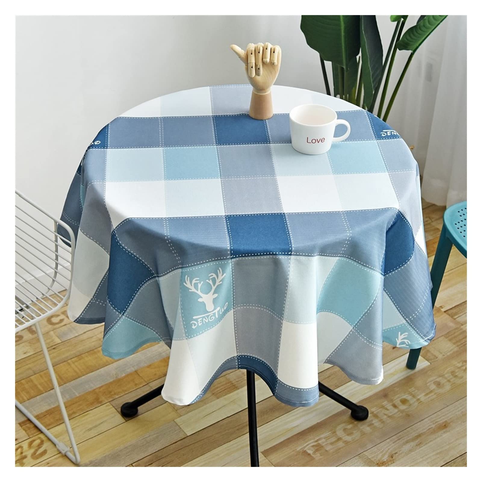 Nappe ronde colorée en PVC pour de chaleureux déjeuners sur la table de jardin