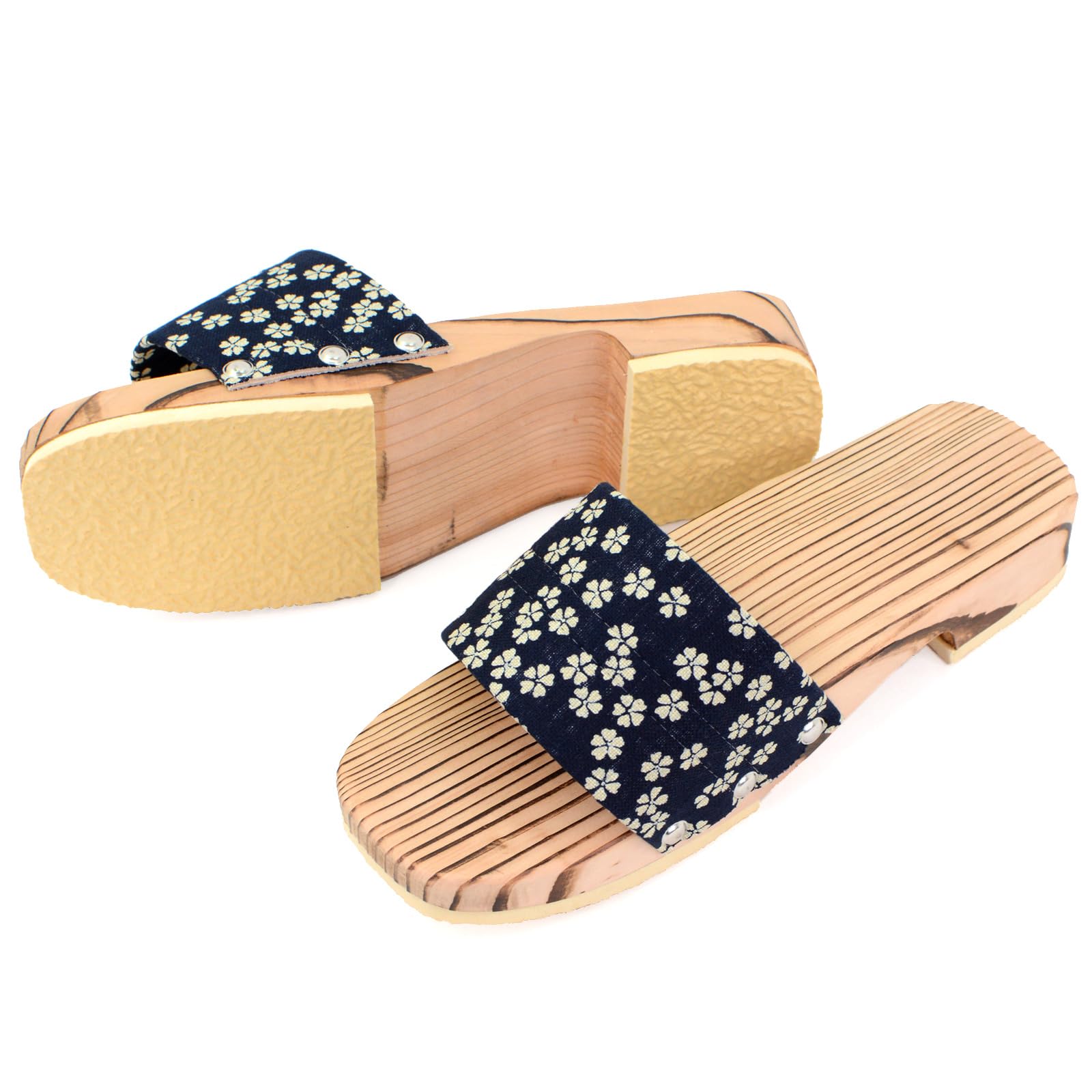 Hita Geta Cedar Clogs, Cherry Blossom Pattern