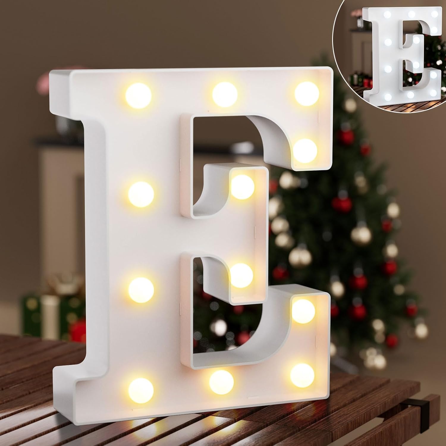 (-51%) LED Buchstaben Lichter Alphabet, Ledido Leuchtbuchstabe mit Warmes & Kaltes Weiß, LED Brief Beleuchtung Buchstaben Nacht Lichter Dekoration für Geburtstagsfeier, Hochzeit, Kinderzimmer, Buchstaben E
