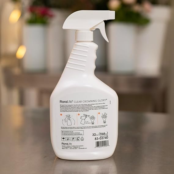 FloraLife Clear Crowning Glory - Liquid Shield Finishing Spray - 32fl oz