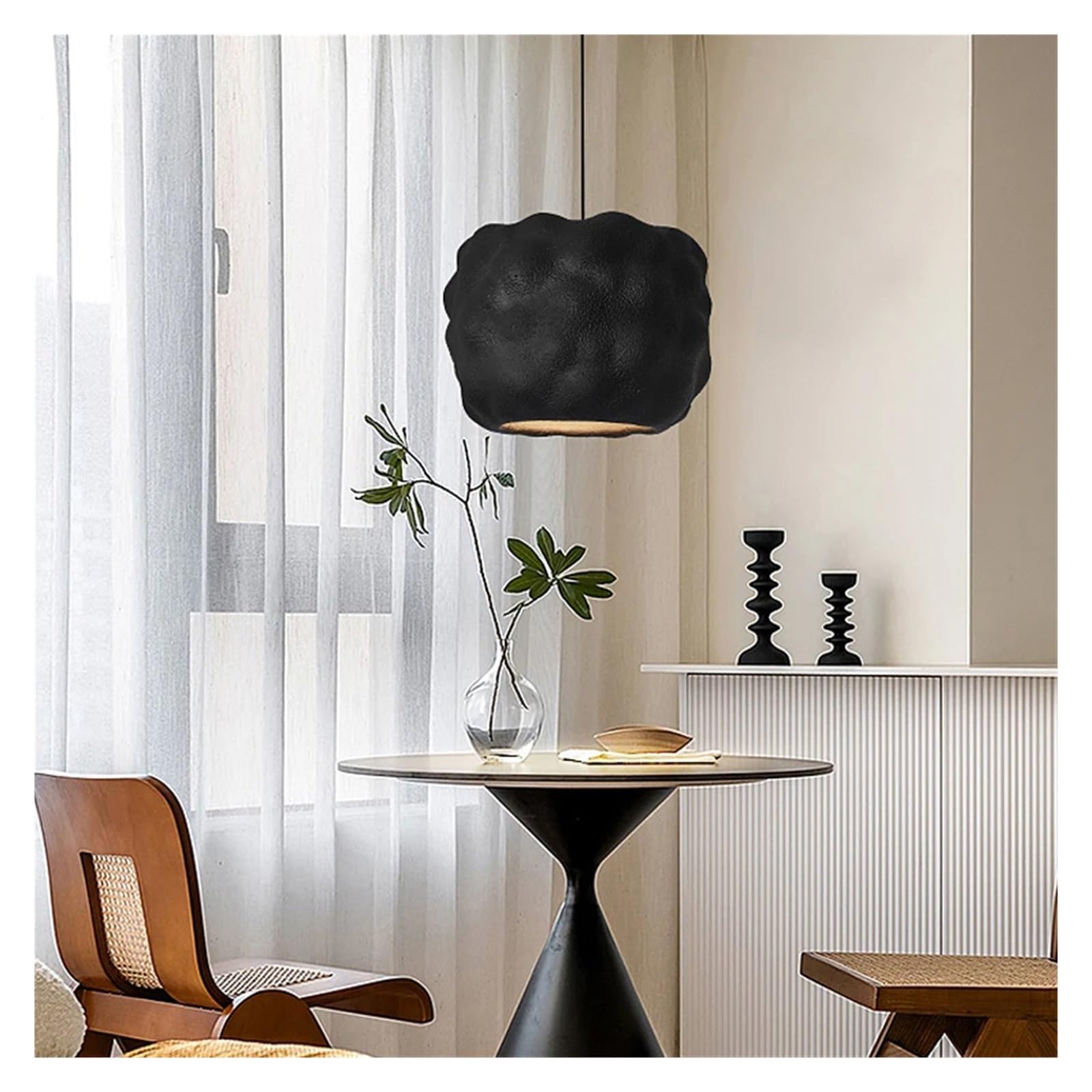 SYAXVOM Chandelier Scandinavian Cream Style LED Pendant Light Japanese Design Bedroom Bedside Decorative Lighting Fixtures,Modern