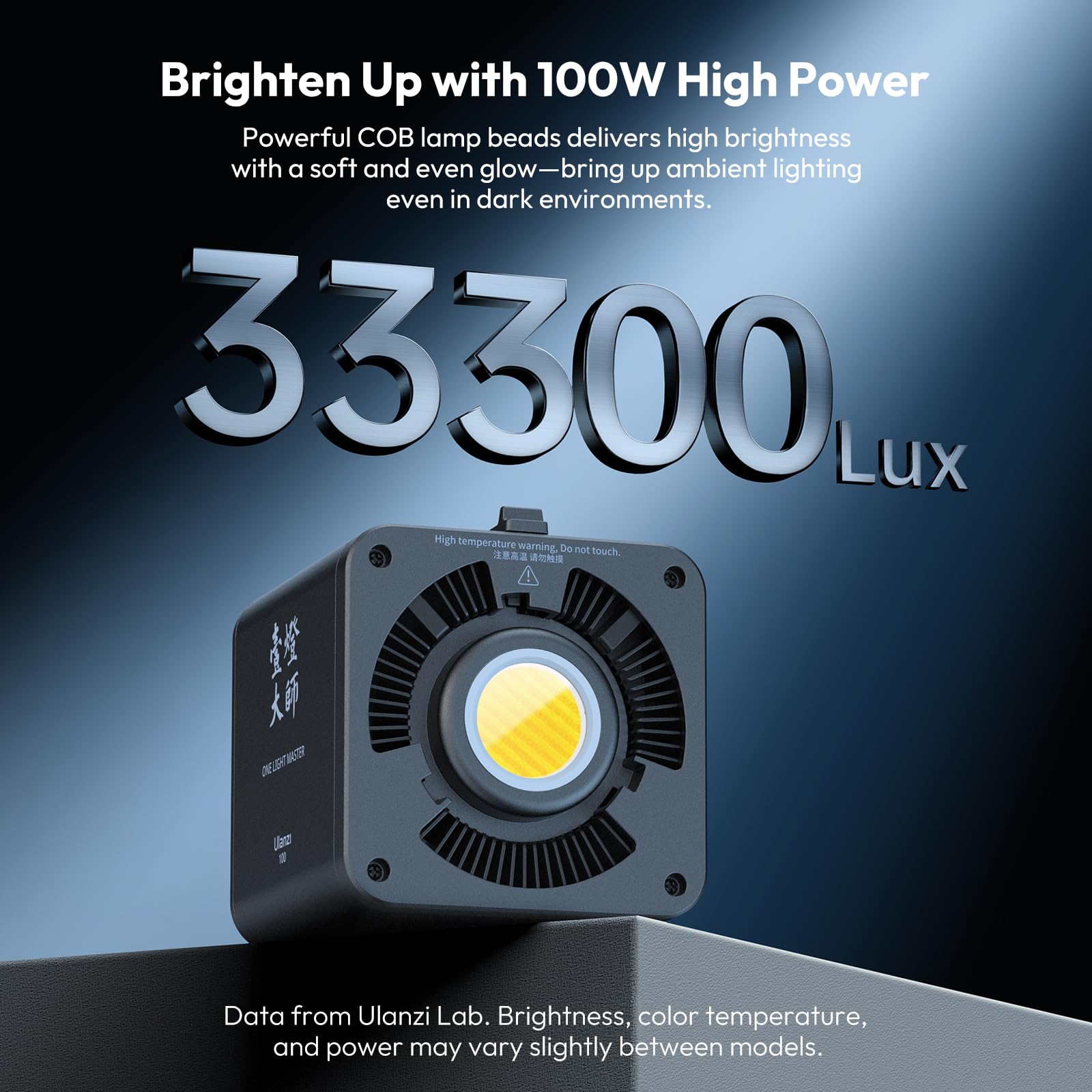 Amazon | ULANZI 100W RGB ポータブル LED ビデオライト DC電源