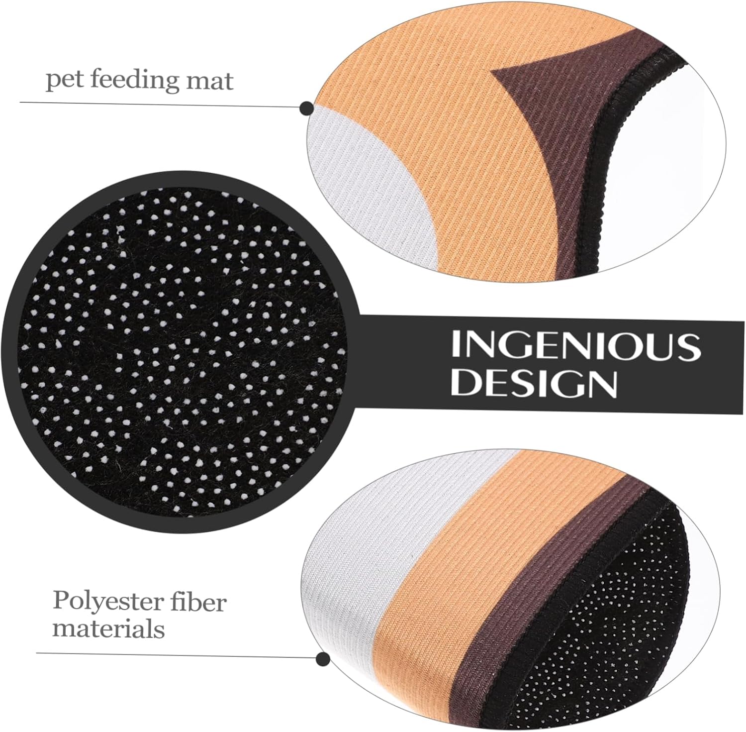 Garneck Dog Feeding Mat Quick Dry Pet Food Mat for Cats and Dogs Absorbent and Non- Design for Indoor Use Keeps Floors from Spills and