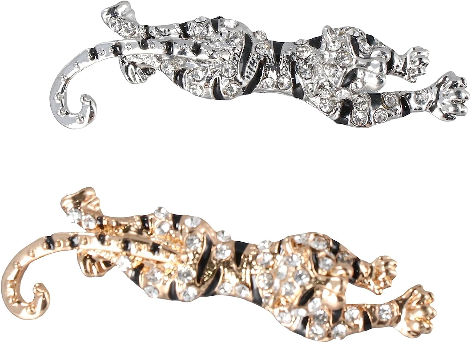 Leadigol Rhinestone Tiger Brooch Pins Women Men Fashion Jewelry Gold Silver Animal Lapel Pin Coat Collar Brooch Badge Wedding Party Clothes Decoration Gifts - Image 5