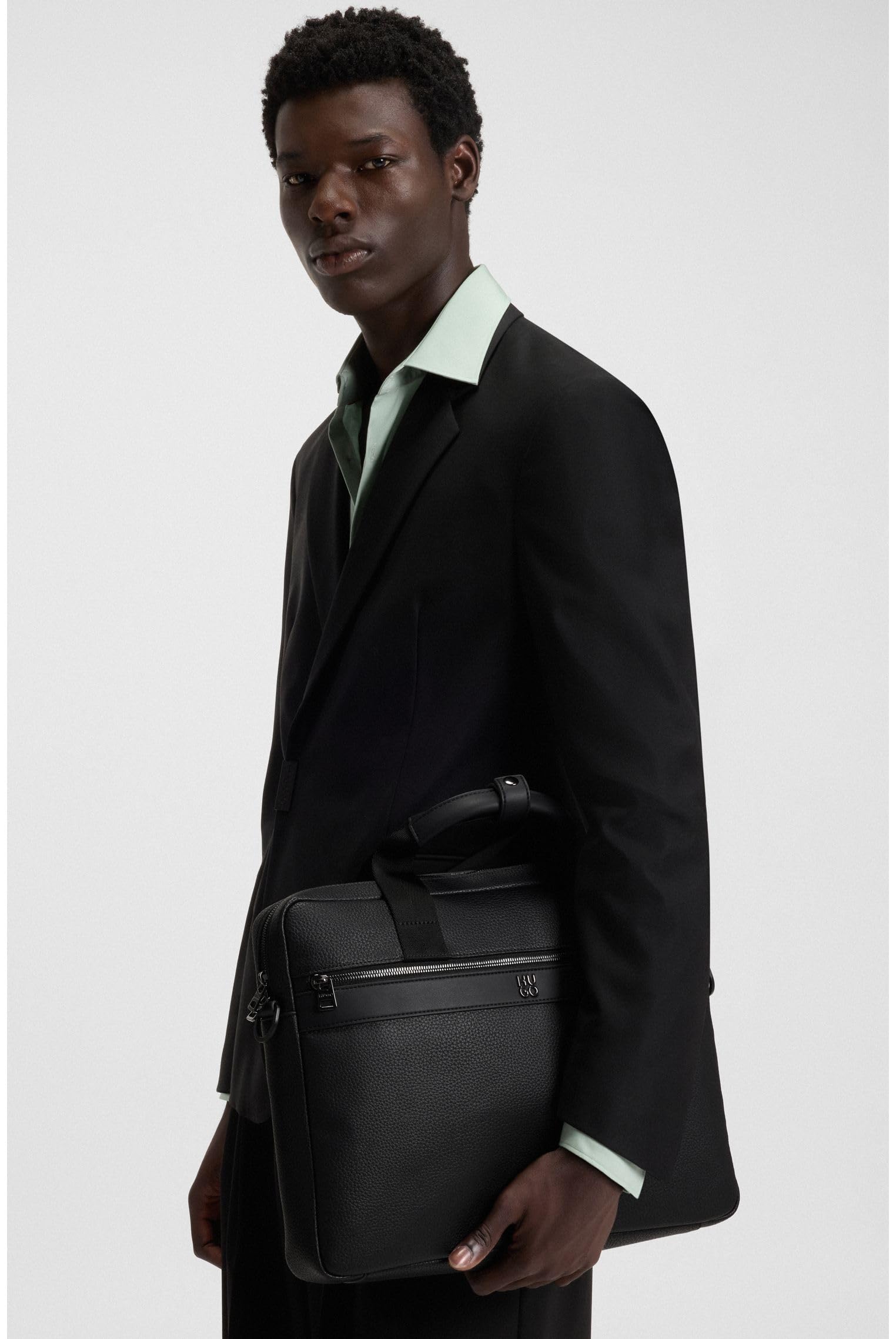 Image secondaire de HUGO Quantic Doc Case - Porte-documents Noir en Cuir Grainé