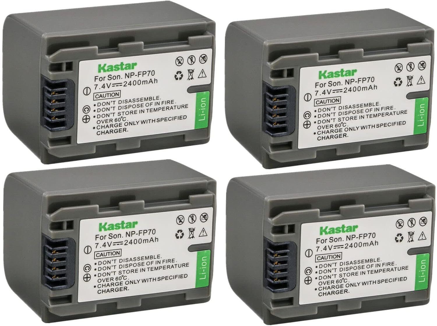 Kastar NP-FP replacement battery pack (4-pack) for Sony cameras