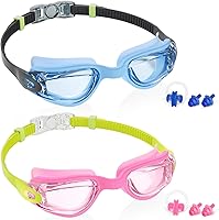 Vista 30 de Aegend - Gafas de natación de 2 unidades, gafas de natación para niños, niños y niñas de 3 a 14 años