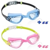 Aegend Swim Goggles for Kids Youth 3-14 Anti-Fog Anti-UV Comfort Fit Goggles for Swimming