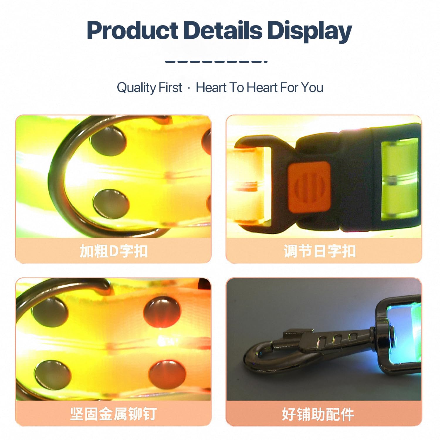 LED-Hundeleine und LED-Hundehalsband, wiederaufladbare Hundeleine und Hundehalsband (für kleine, mittelgroße Hunde), leuchtende Hundeleine, wiederaufladbar, 122 cm, beleuchtete Hundeleine für