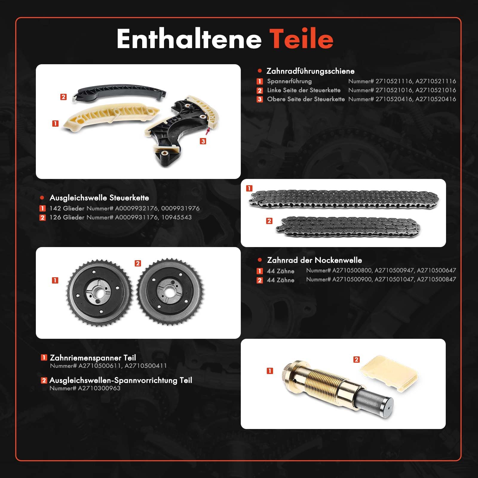 Steuerkettensatz Steuerkette für C-Klasse W203 W204 CL203 S203 