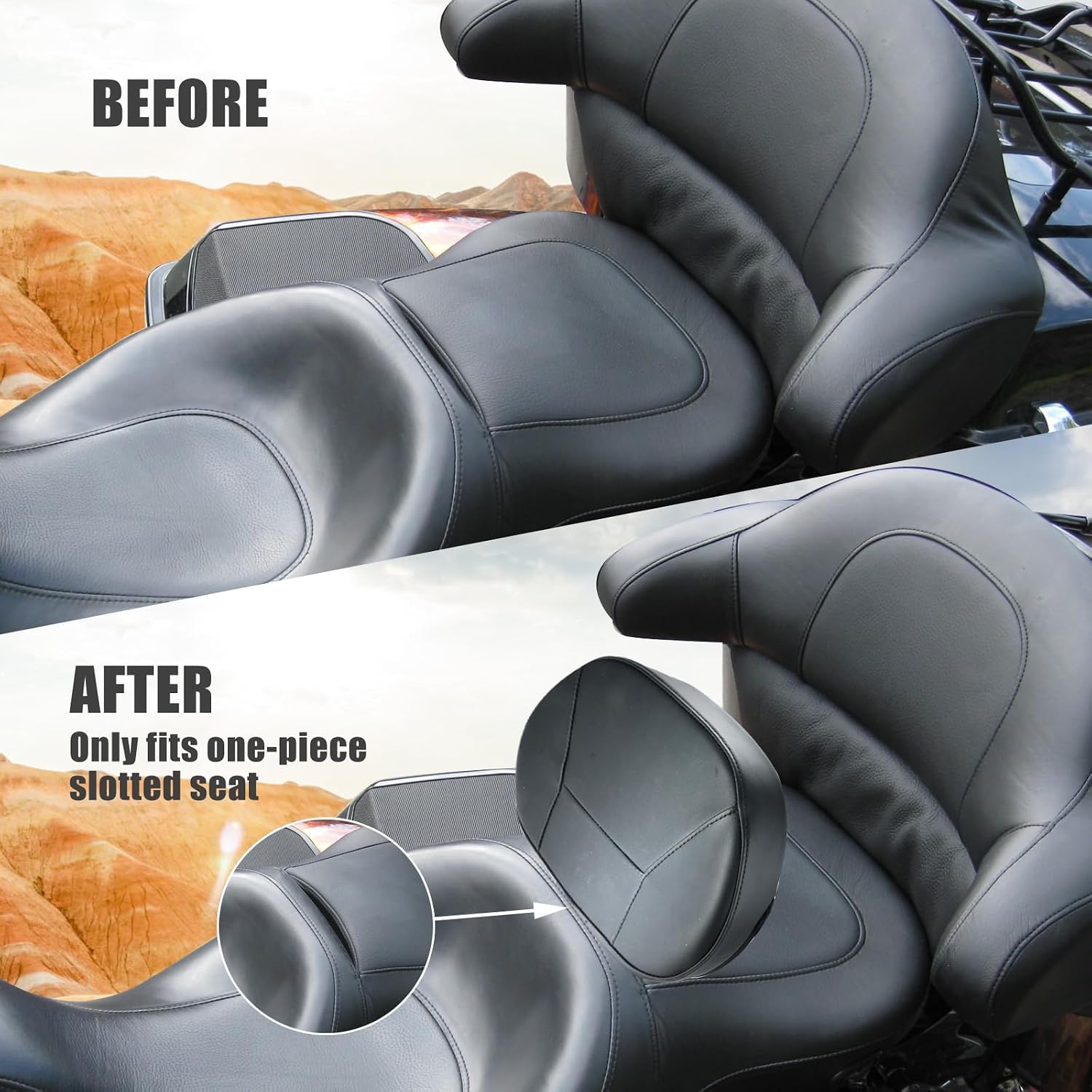 Driver Backrest Rider Backrest Pad Compatible with Harley Touring (Street Glide, Road Glide, Road King, Ultra Limited, Electra) 2009-2026 | Adjustable Detachable Quick Release