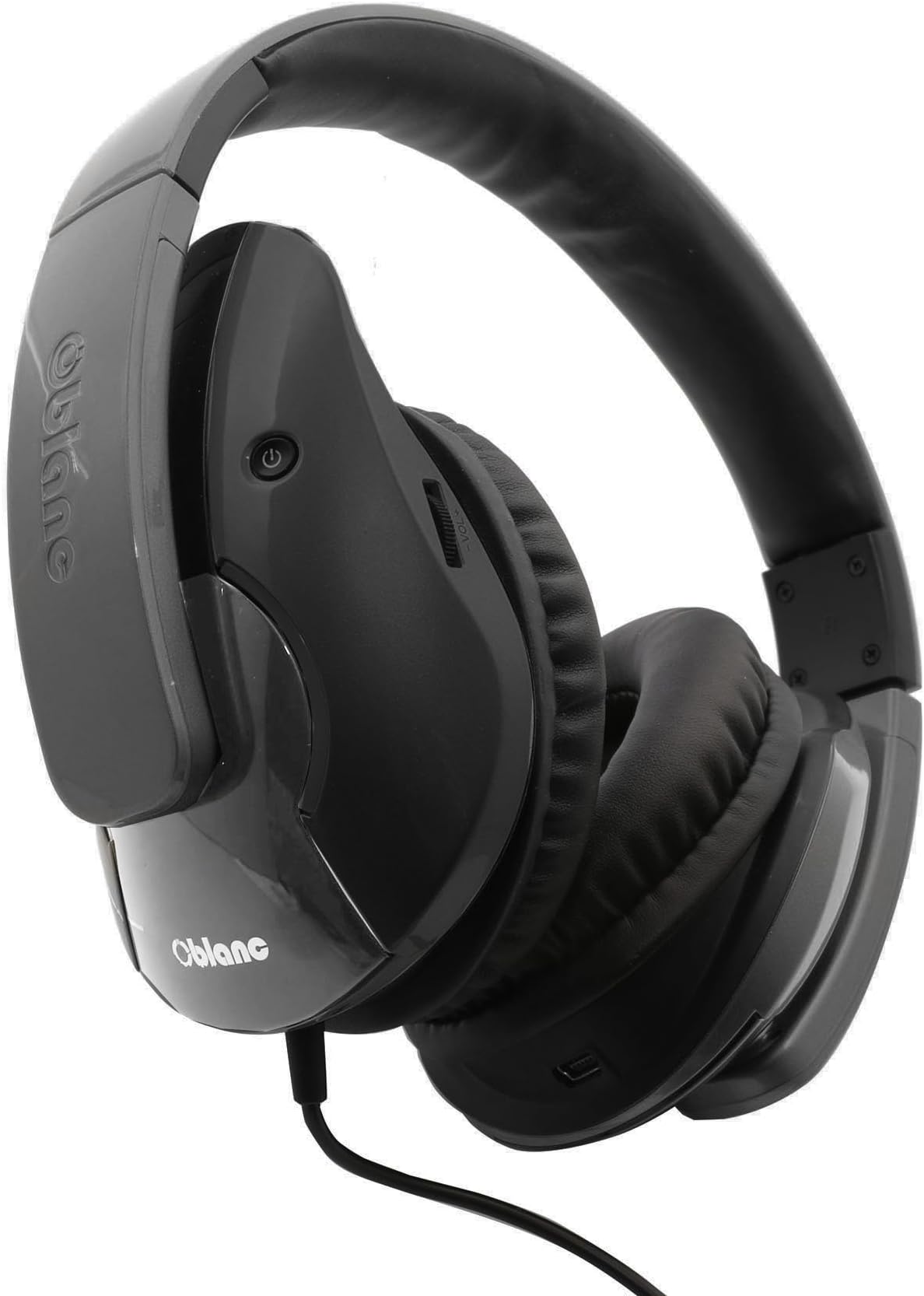 Oblanc OG-AUD63055 NC3 On-Ear 2.1 Headphone with In-line Microphone - Matte Black