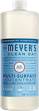 Mrs. MEYERS CLEAN DAY Multi-Surface Everyday Concentrate, Rain Water Scent, 32 Fl Oz Bottle