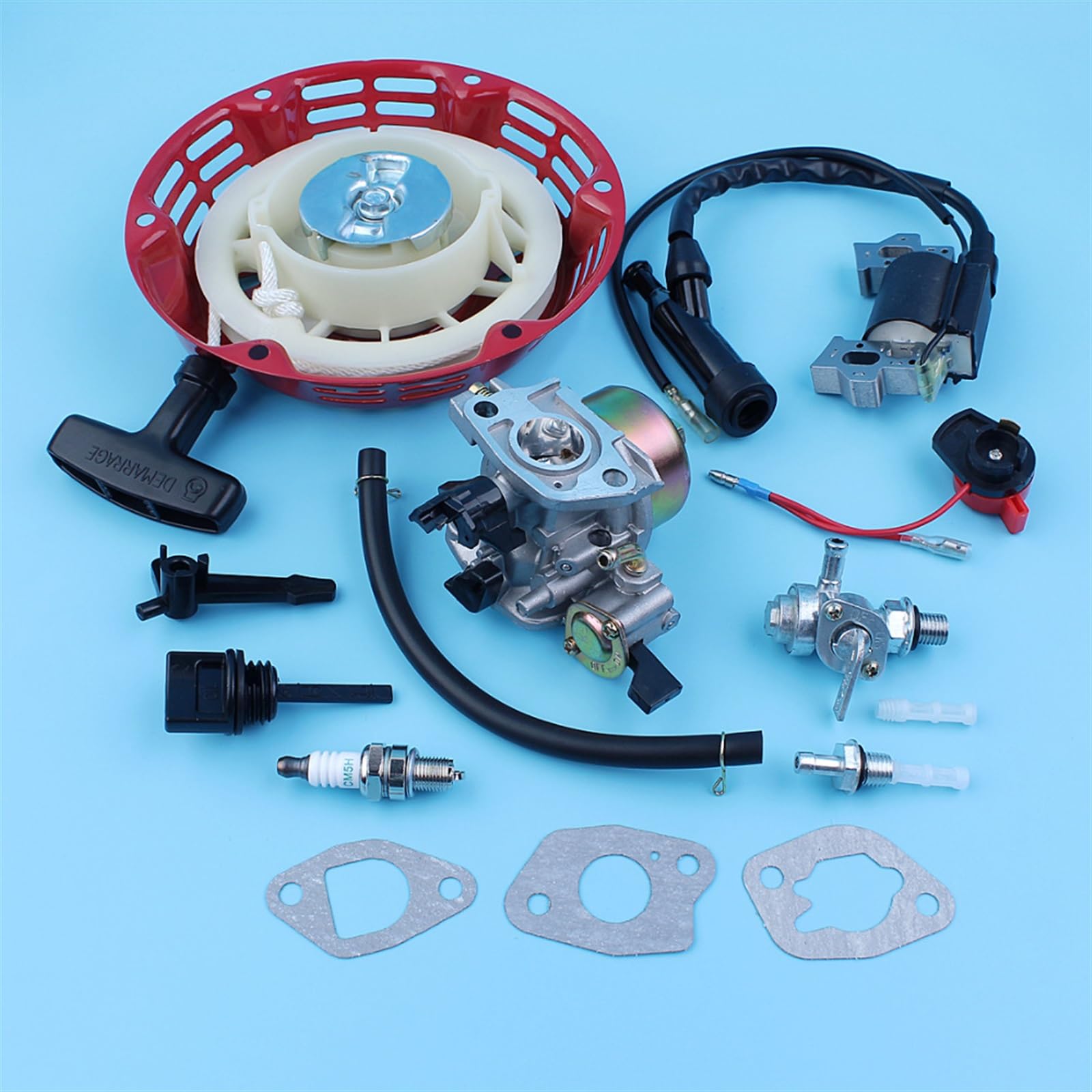Carburatore Bobina di accensione Interruttore di accensione/spegnimento Kit asta dello starter GX160 5,5 HP GX200 6,5 HP 168F 170F Pompa dell'acqua del generatore Kit interruttore per motosega
