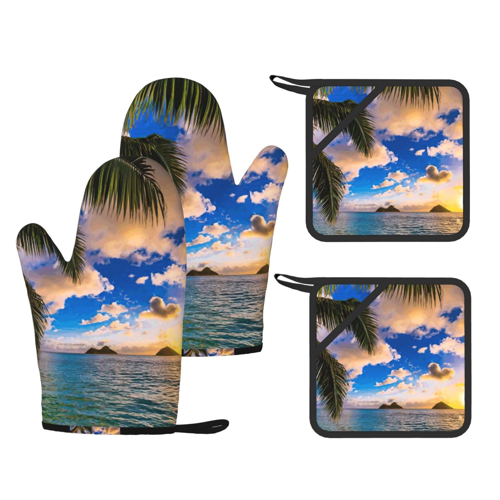 Gants de cuisine tropicaux et maniques océan pour sublimer votre déco