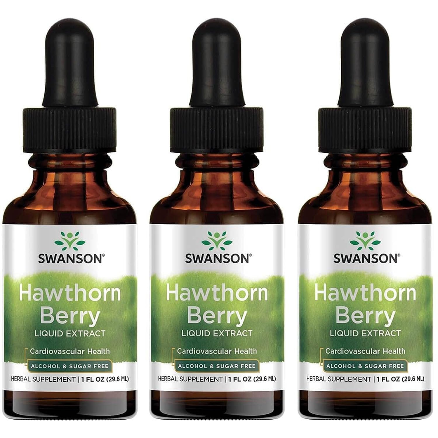 Swanson Hawthorn Berry Leaf & Flower Liquid Extract 1 fl oz, 3 Pack 1 Fl Oz (Pack of 3)