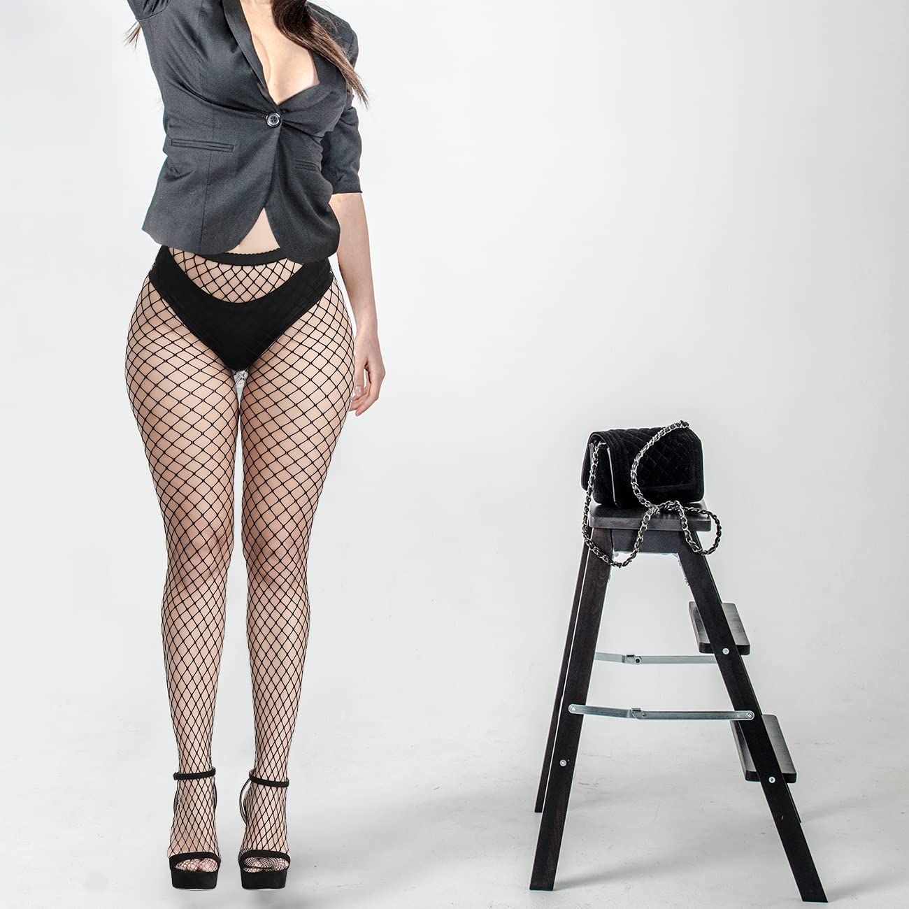 FEPITO 8 Pairs Fishnet Stockings Tights High Waist Stockings Leggings for Women: One Size Multicolor