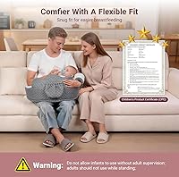 Vista 9 de Almohada de lactancia elevada con almohada de brazo, almohada ergonómica de seguridad de espuma viscoelástica para lactancia materna, correa