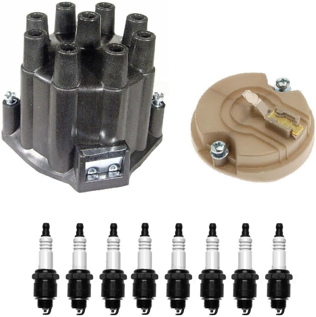 Replacement Distributor Rotor Cap and Spark Plugs Kit For Aerobus Marathon Cruiser V8 Mechanics Choice for Checker