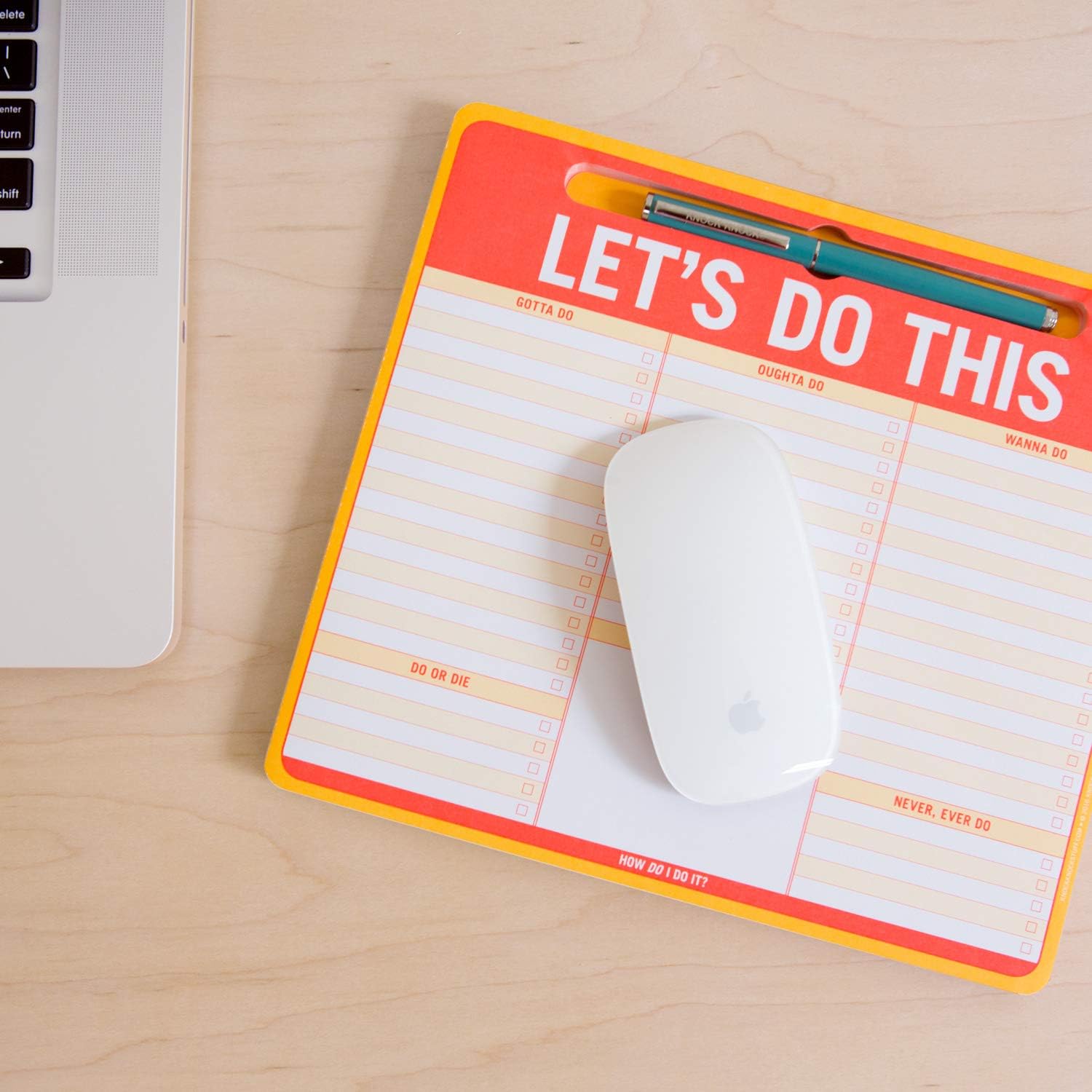 Knock Knock Let's Do This Paper Mousepad with Pen Holder (12613)