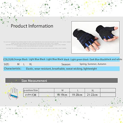 Miniatura 8 de Guantes de entrenamiento para hombres y mujeres, guantes de ejercicio para levantamiento de pesas, ciclismo, gimnasio, entrenamiento, ajuste