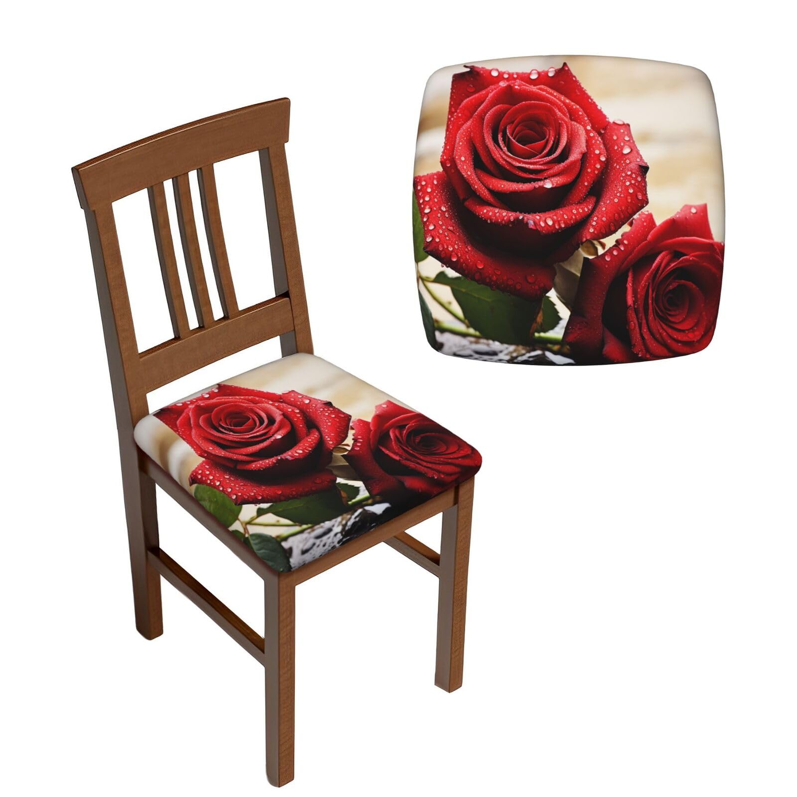 Housse de chaise fleurie pour une salle à manger romantique lot de 6