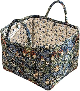 Large Capacity Fabric Storage Baskets Boho Floral Laundry Baskets with Easy Carry Handles Household Laundry Hampers (E, 31 * 26 * 26cm / 12.2 * 10.23 * 10.23inch)