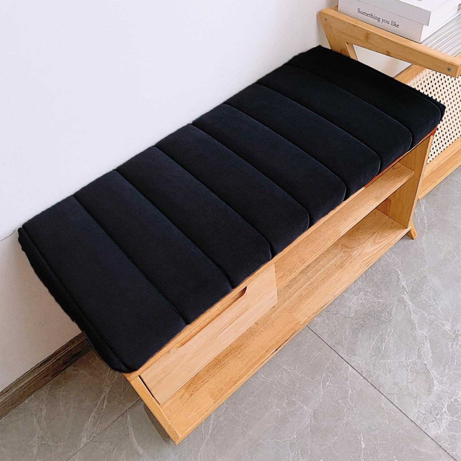 Coussin de banc antidérapant 130x40 amovible pour terrasse et canapé