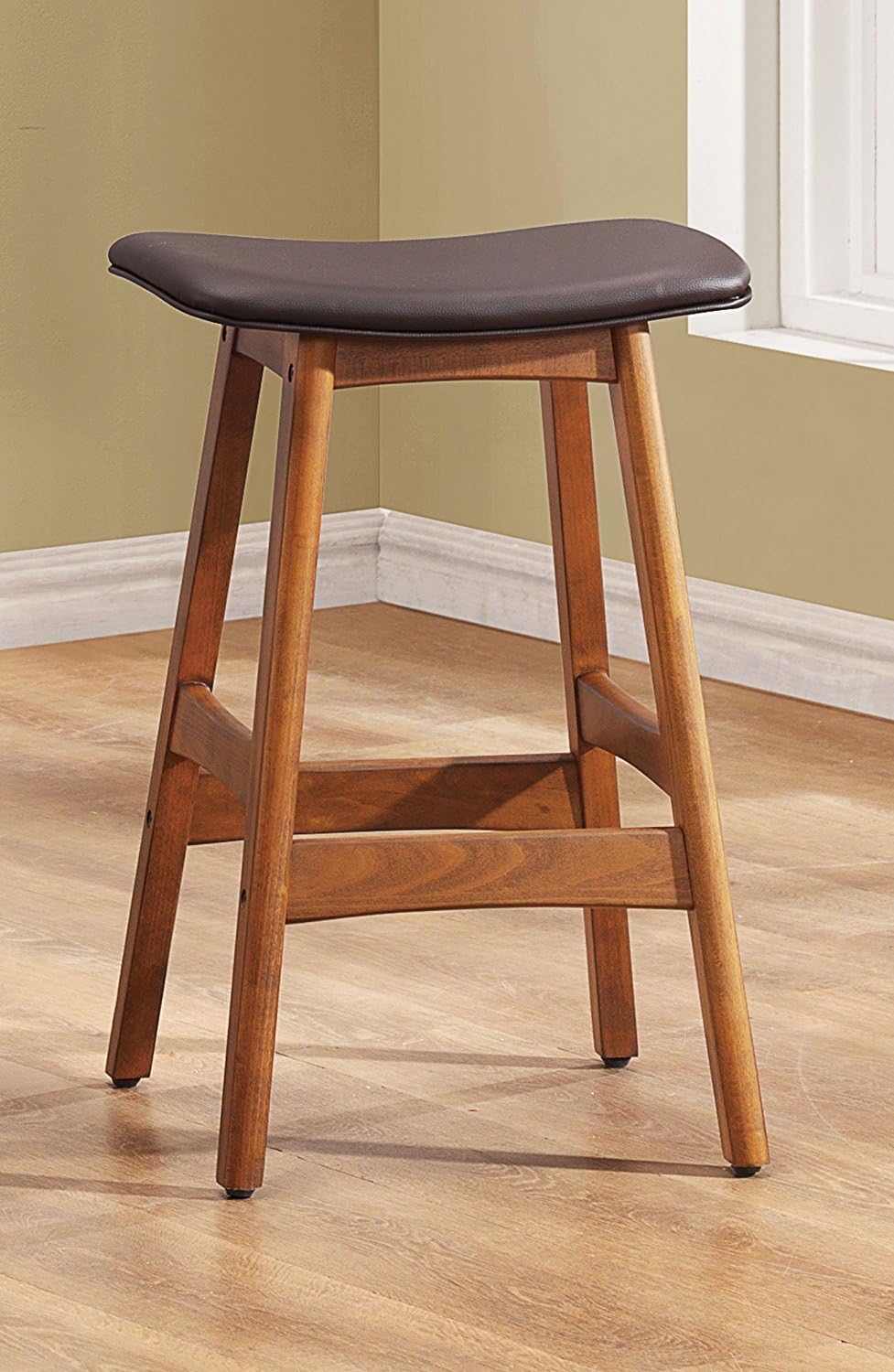 25" H Wood Counter Height Stool (Set of 2)