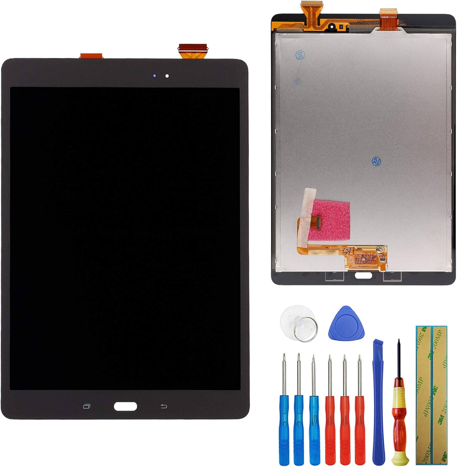 Replacement LCD Compatible with Galaxy Tab A 9.7" P550 SM-P555M SM-P550N Display Assembly Touch Screen (Black) + Tools(not Work for SM-T550)