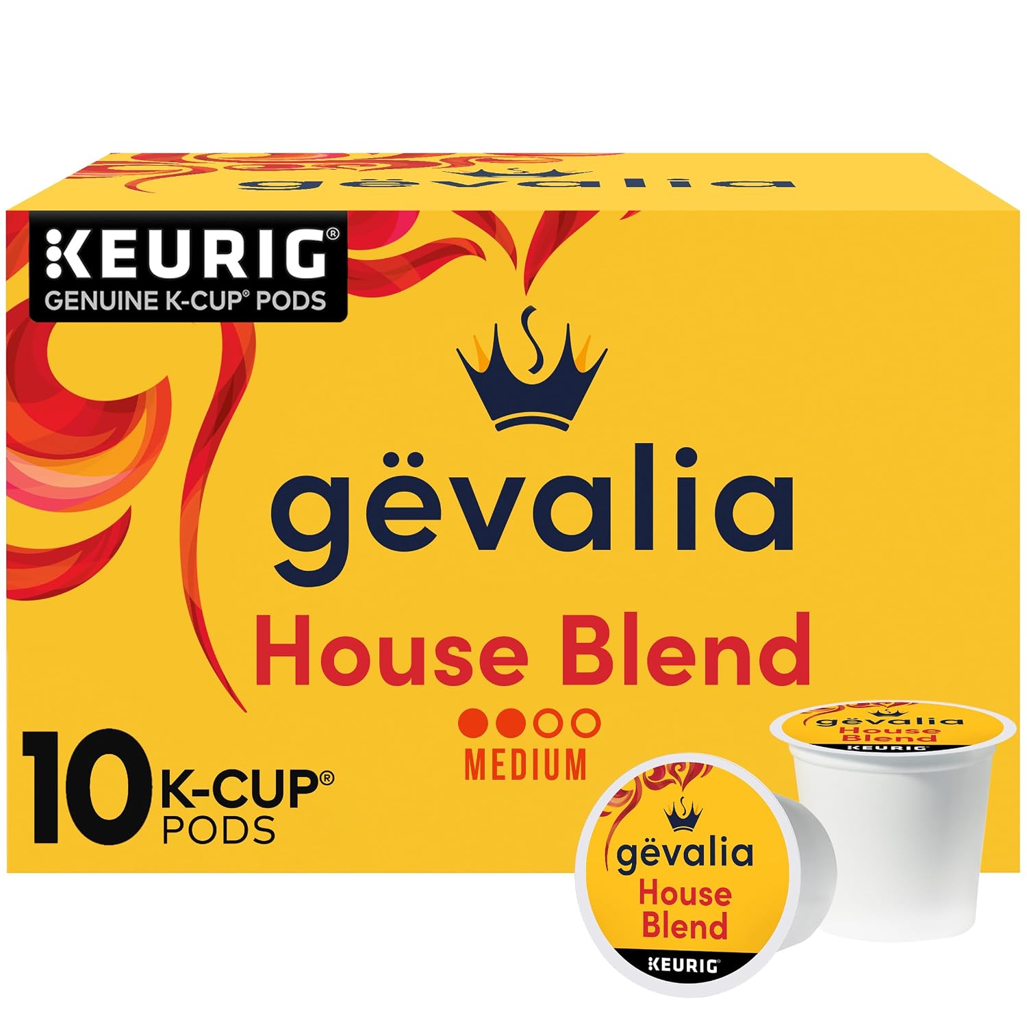Gevalia House K-Cup® Coffee Pods, 10 ct Box, House Blend Medium Roast