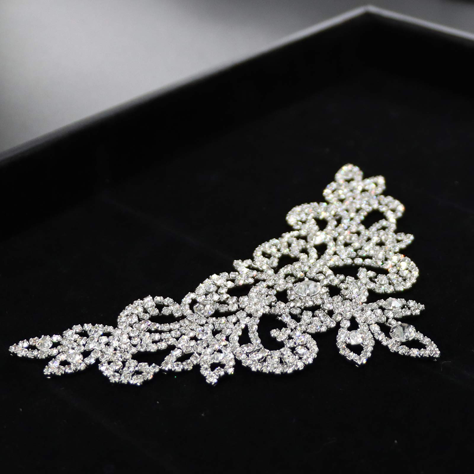 Elegant Silver Rhinestone Belt Ayliss Women Rhinestone Belt Bling Crystal Shiny Waist Dress  main image 3