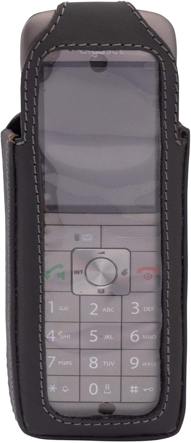 Genuine Leather Turnline Belt Bag Gigaset CL660/CL690 Black Bulk 12103