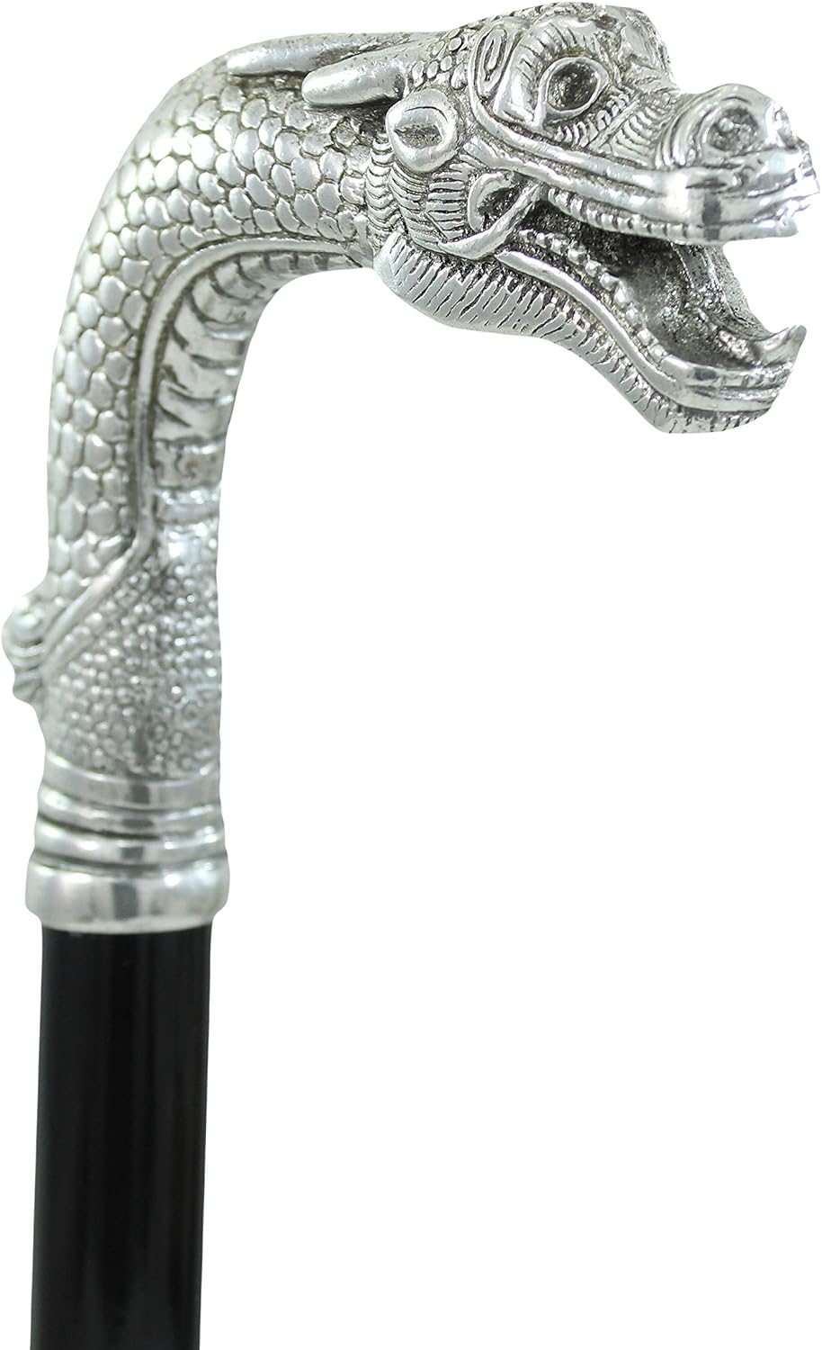 Elegant Wooden Walking Cane with Pewter Handle - Cavagnini Handmade Robust Stick for Men & Women, Luxury Made in Italy