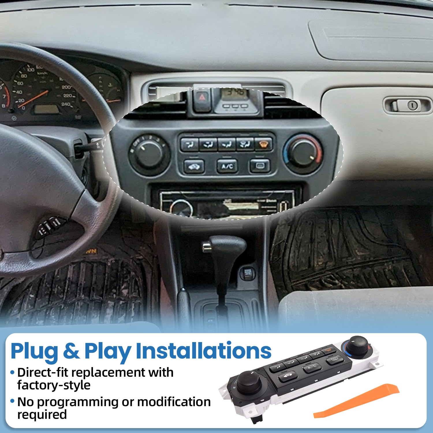 599-268 A/C Heater Climate Control Module Compatible with Honda Accord 1998-2000 and for Honda Odyssey 1998-2004 Replacement Part Number: 79600-S84-A01ZA