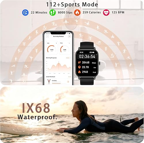 Miniatura 4 de Reloj inteligente para mujeres y hombres Fitness hacer respuesta llamada, relojes digitales para hombre, resistente al agua, reloj inteligente para