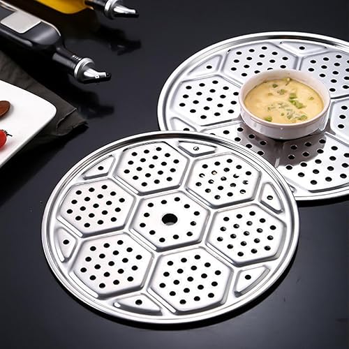 Miniatura 3 de homeemoh Estante redondo de acero inoxidable para latas de 13.4 in (13.38 pulgadas), estante de vapor para olla a presión, herramientas de cocina