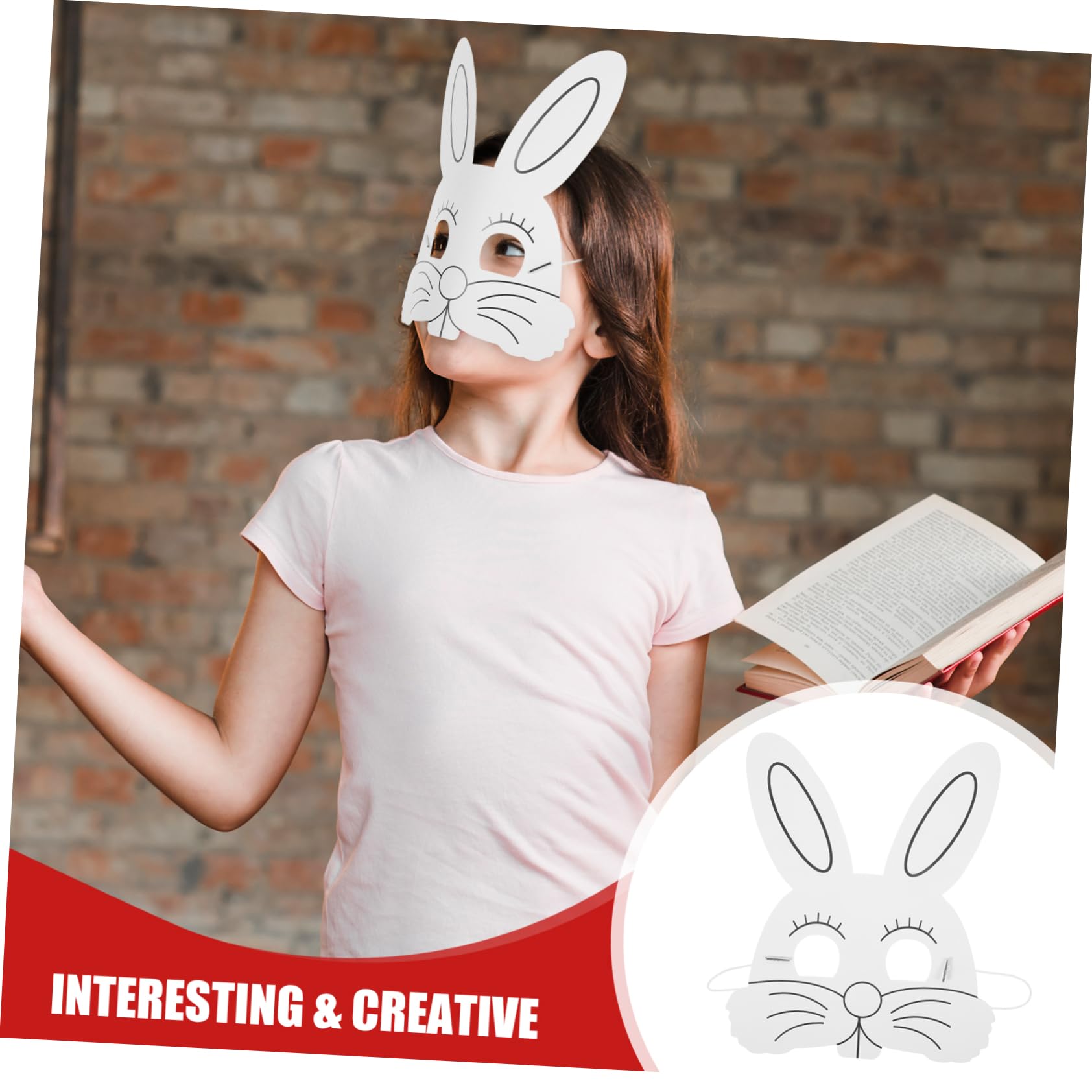 NUOBESTY 5 Sätze Tierische Maske Bastelset Basteln Für Tiermasken Wolfsmaske Maskerademaske Selber Machen Diy-maske Für Heimwerker Maskerade Masken Masse Papier 16 Stücke * 5