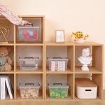 Citylife 8 Boîtes 5L Bacs de rangement en plastique avec lids d'étirage Boîte de rangement claire avec poignée Conteneurs de rangement empilables pour l'organisation de jouets, artisanat, outils